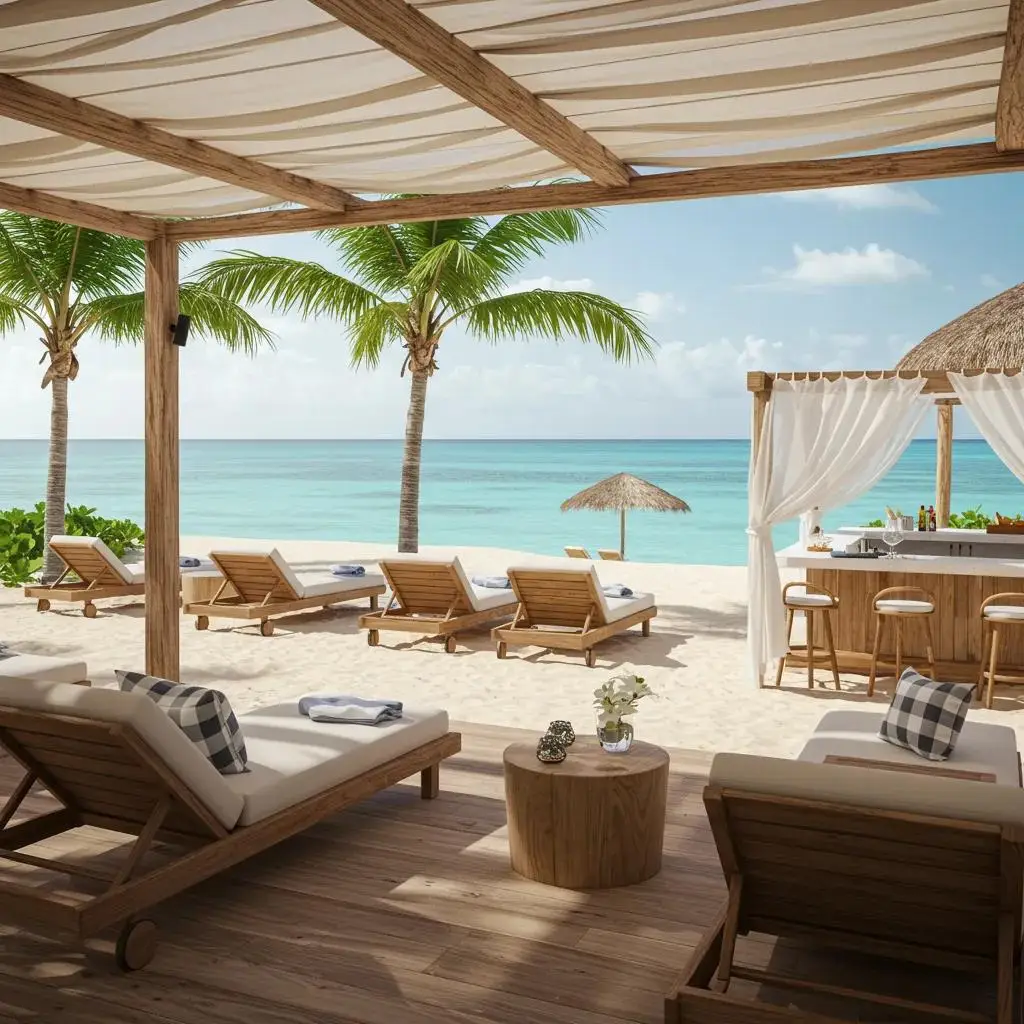 Exclusivo club de playa privado en Punta Cana con lujosas comodidades y ambiente sereno