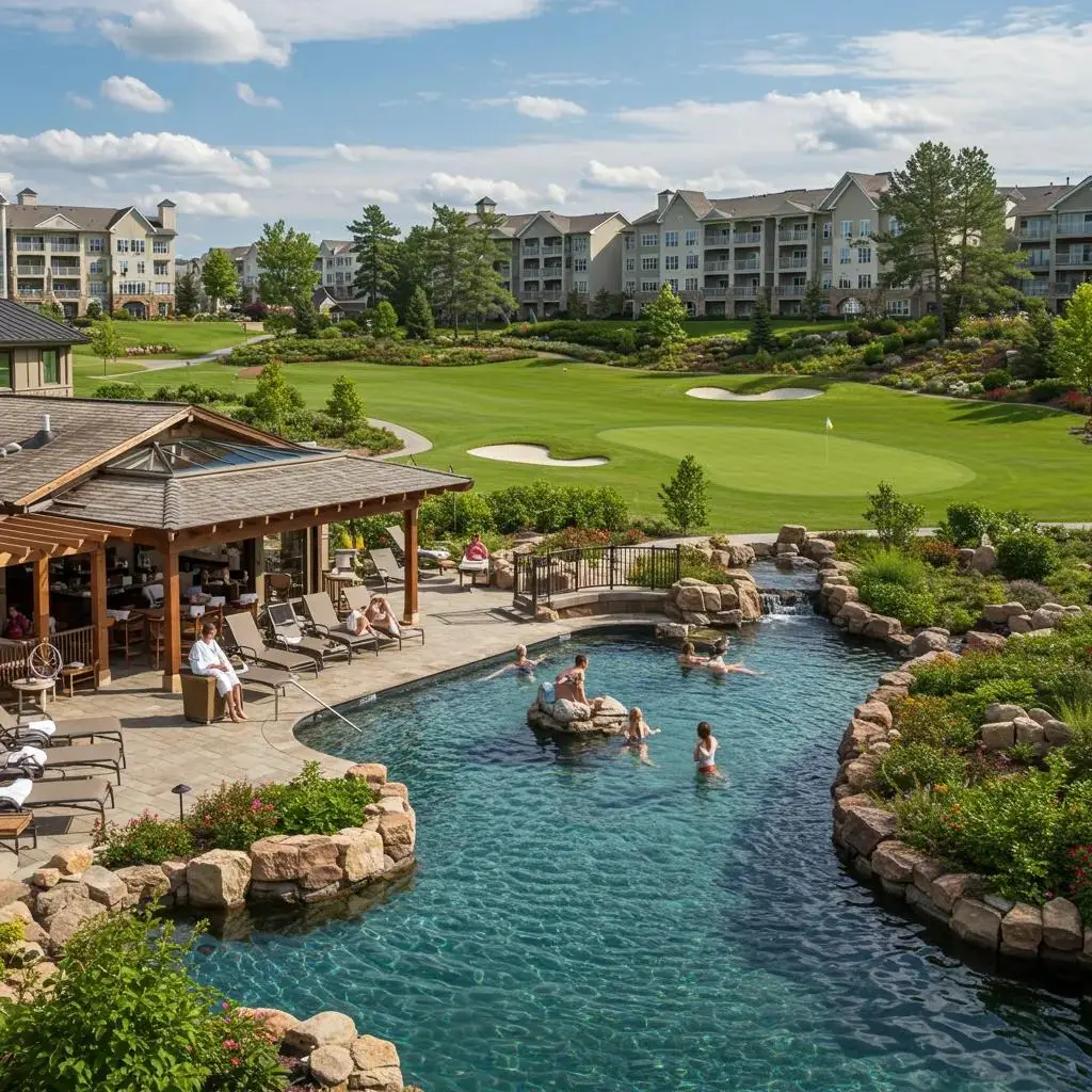 Luxurious resort amenities including a spa and golf course in Punta Cana