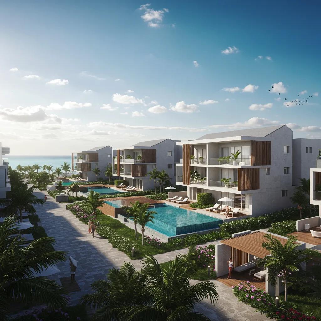 Modern luxury property development in Punta Cana with premium amenities